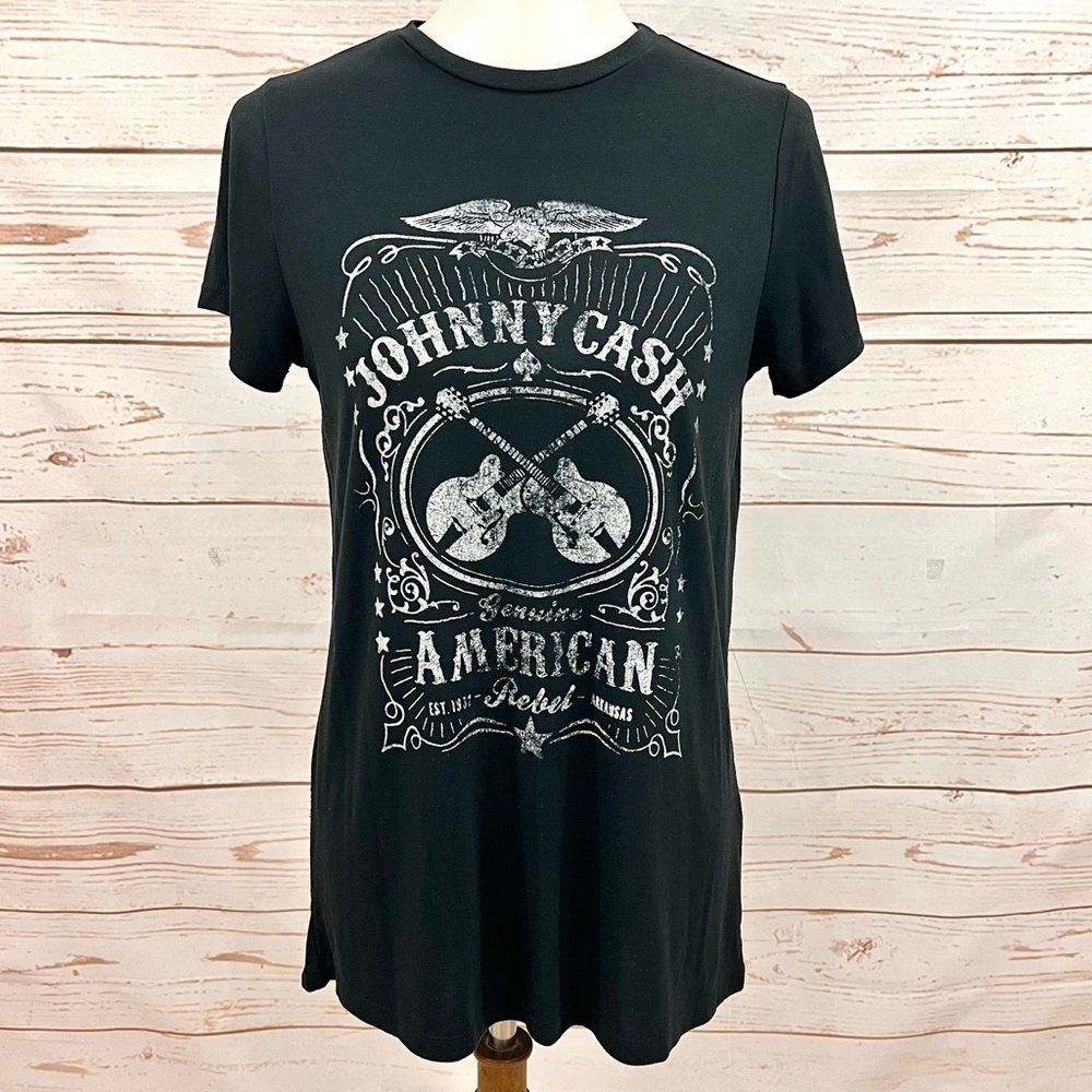 Johnny Cash Graphic Ringer Band Concert Tour Tee T-shirt